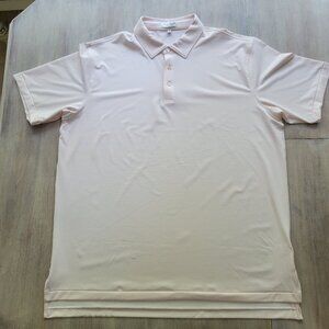 Peter Millar Summer Comfort Polo Men's XL Golf Shirt Pink Striped